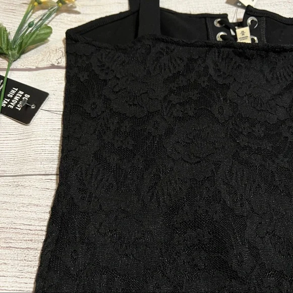 EXPRESS Black Lace-Up Bodysuit - Picture 7 of 15